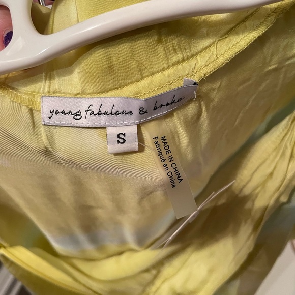 YFB Savanna Satin Slip Skirt In Zest Ripple Size Small NWT - Picture 3 of 8